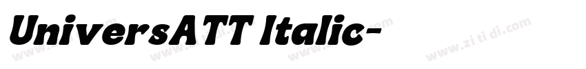 UniversATT Italic字体转换